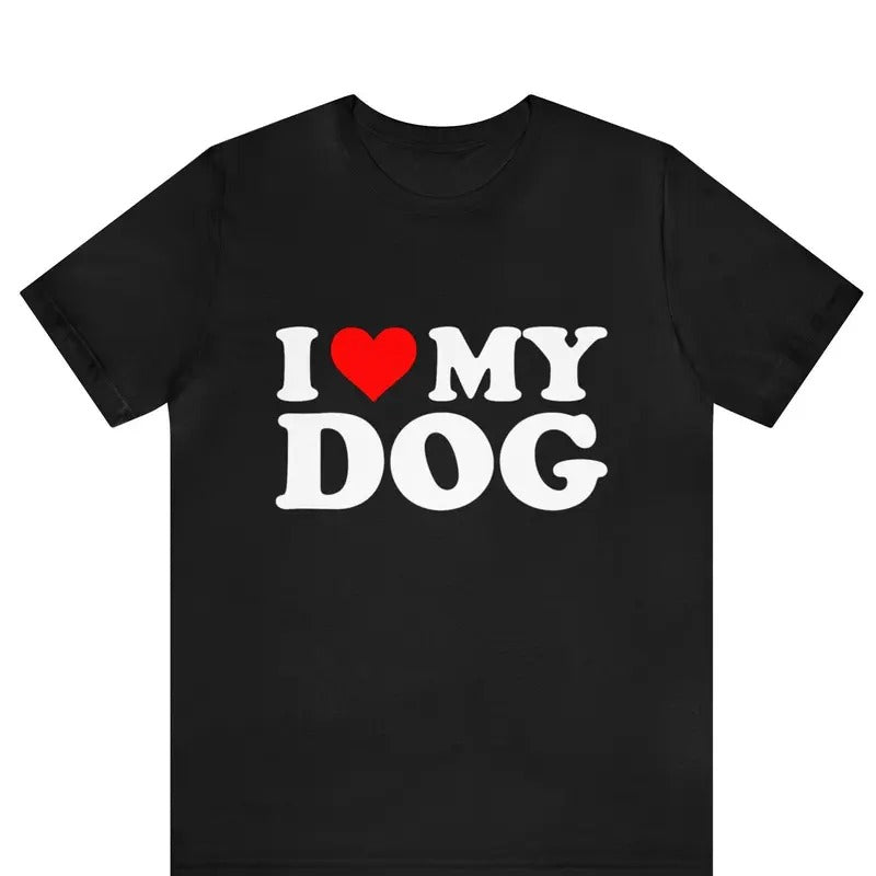 I Love My Dog Heart Lovers New Owner Funny Red - Adult & Kids T-Shirts, Sweatshirts & Hoodies apparel design preview 1