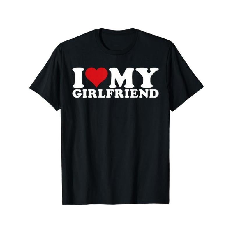 I Love My Girlfriend Black Short Sleeve Fitted Summer - Adult & Kids T-Shirts, Sweatshirts & Hoodies apparel design preview 1