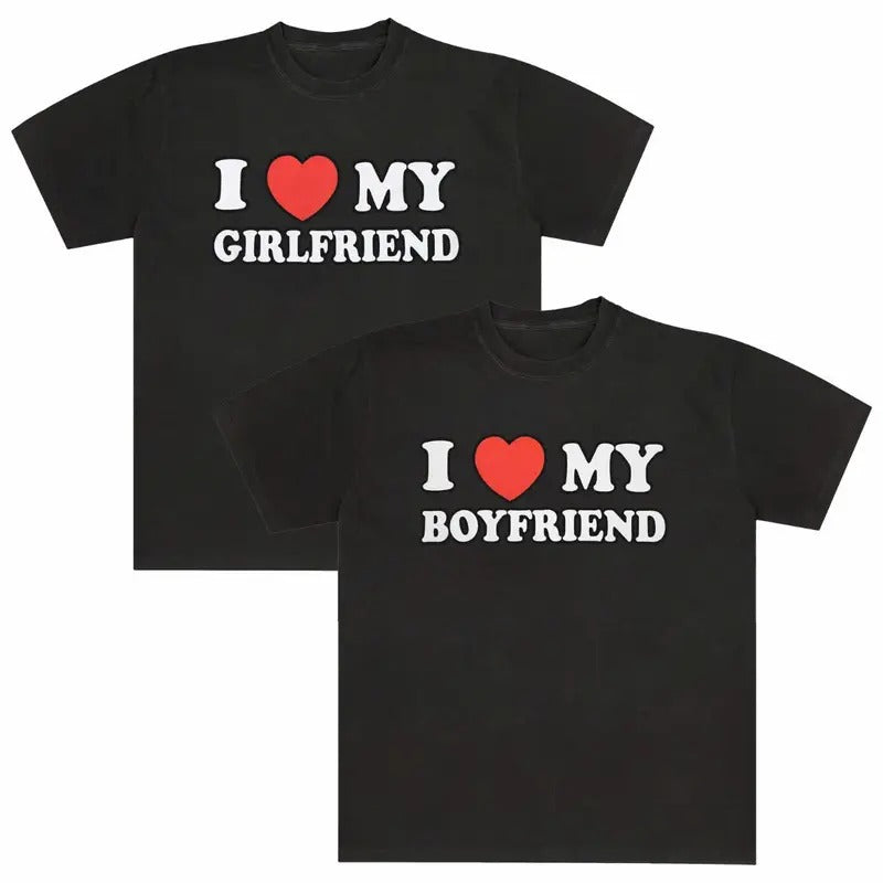 I Love My Girlfriend Boyfriend Regular Fit GF" Print - Adult & Kids T-Shirts, Sweatshirts & Hoodies apparel design preview 1