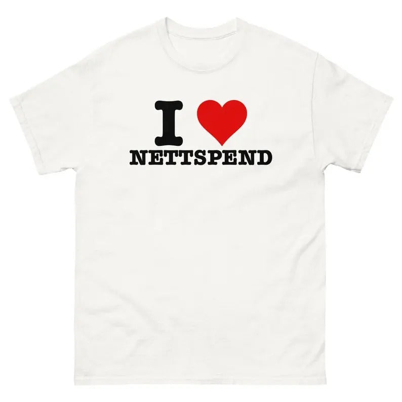 I Love NETTSPEND Funny Heart Him Her Menswear Cotton - Adult & Kids T-Shirts, Sweatshirts & Hoodies apparel design preview 1