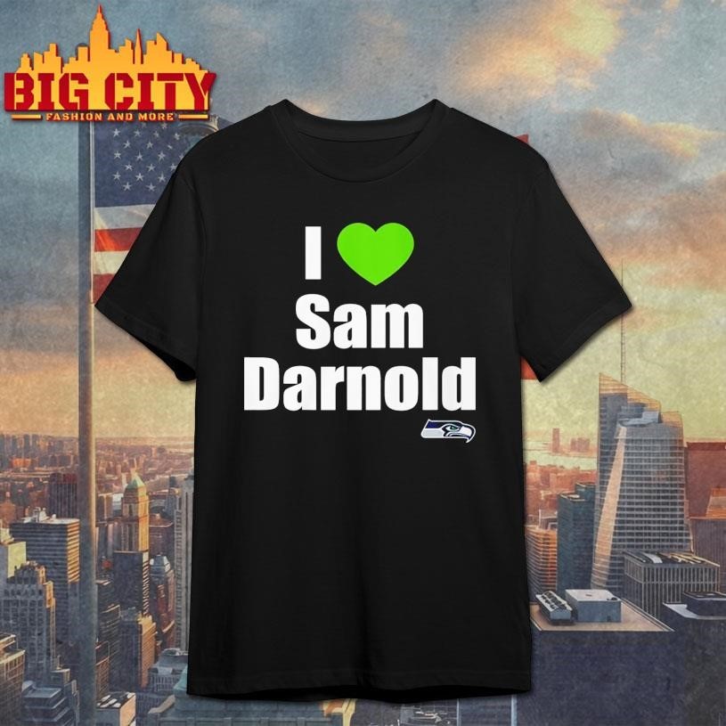 I Love Sam Darnold - Adult & Kids T-Shirts, Sweatshirts & Hoodies apparel design preview 1