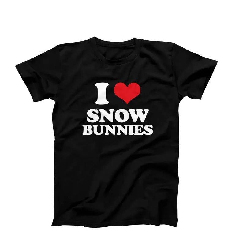 I Love Snow Bunnies Heart Personalized Him Casual - Adult & Kids T-Shirts, Sweatshirts & Hoodies apparel design preview 1