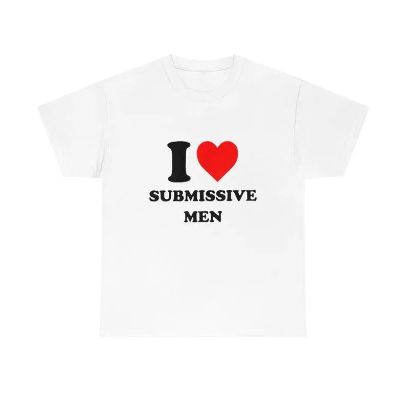 I Love Submissive Him Her Heart Menswear Cotton Short - Adult & Kids T-Shirts, Sweatshirts & Hoodies apparel design preview 1