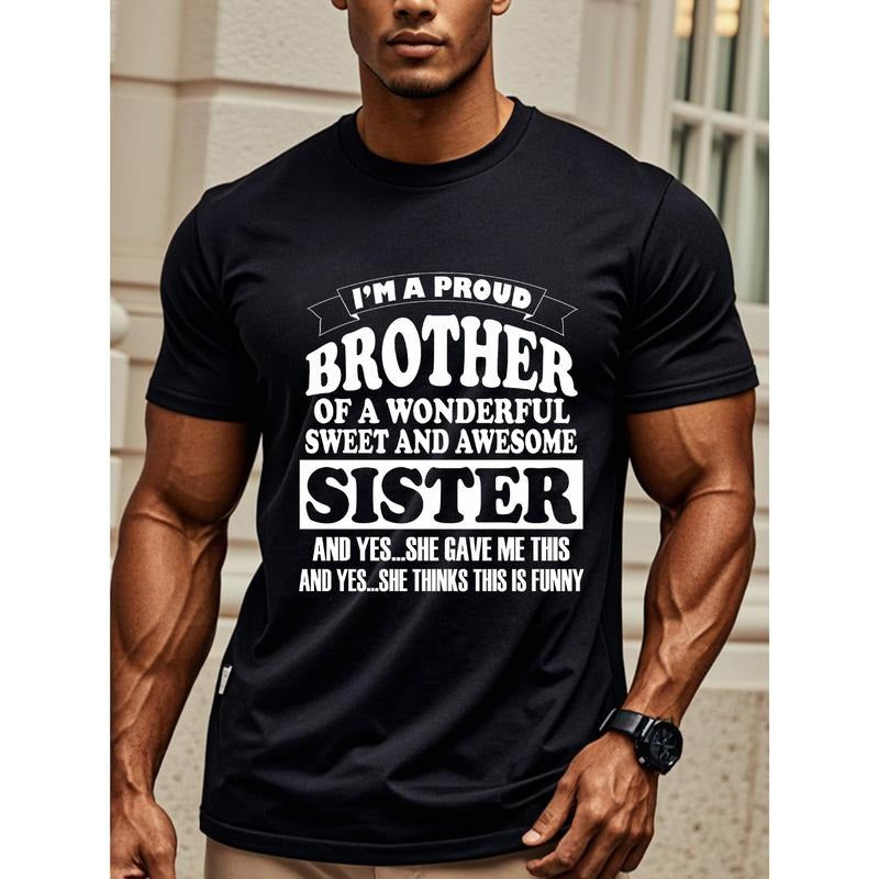 I'M PROUD BROTHER LAW SWEET AWESOME SISTER Cotton - Adult & Kids T-Shirts, Sweatshirts & Hoodies apparel design preview 1