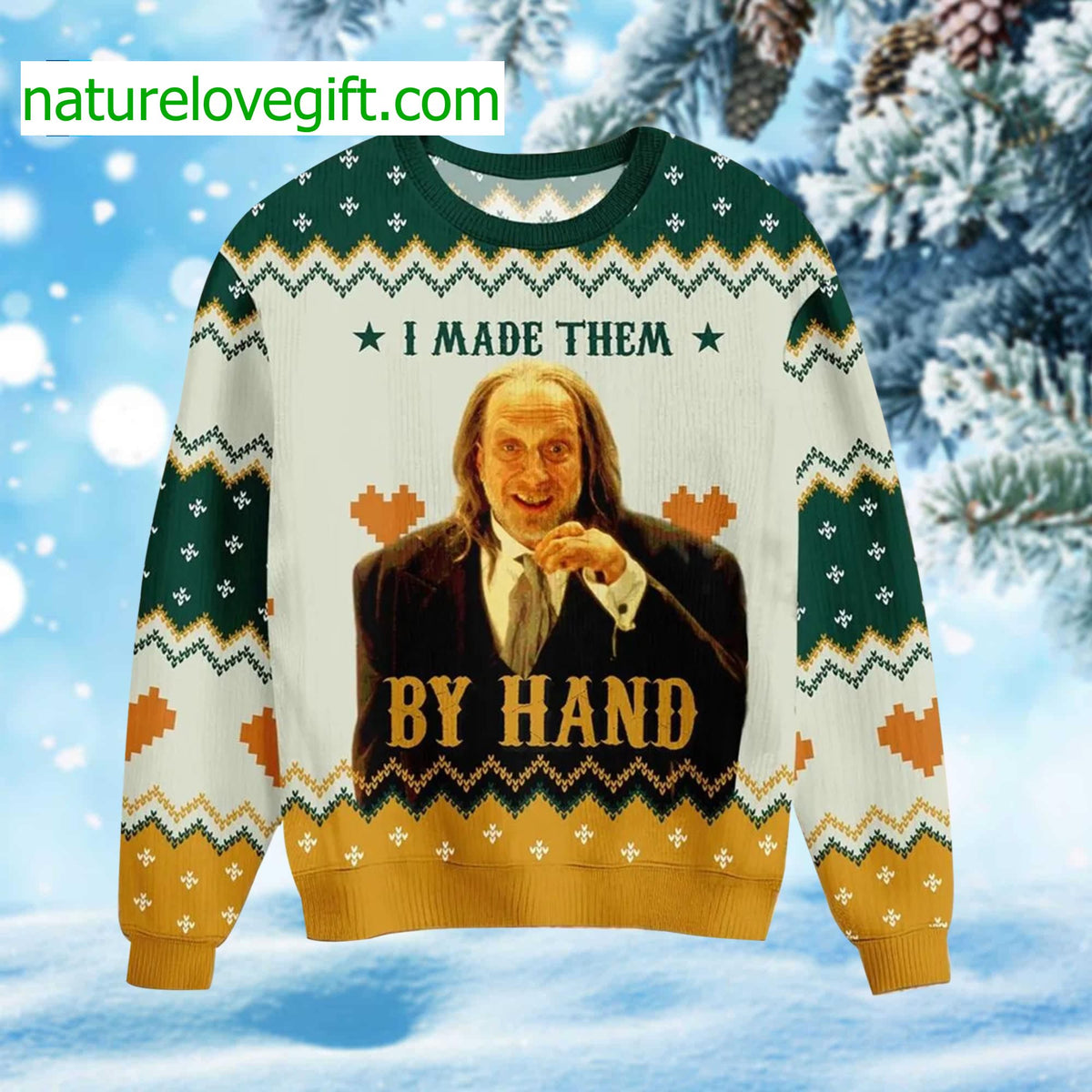 I Made Them By Hand Ugly Christmas Sweater - Holiday Gift product image