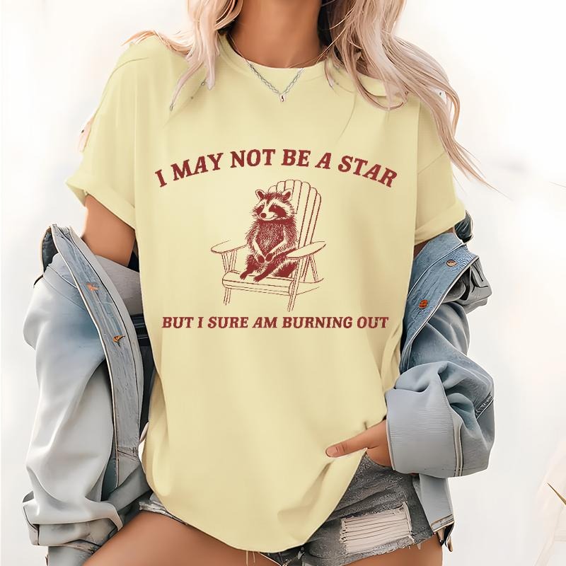 I May Not Be Star Pattern Vintage Drawing Raccoon - Adult & Kids T-Shirts, Sweatshirts & Hoodies apparel design preview 1