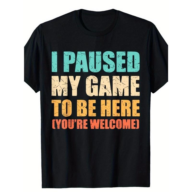 I Paused My Game Be Here Funny Gamer Video Gaming - Adult & Kids T-Shirts, Sweatshirts & Hoodies apparel design preview 1