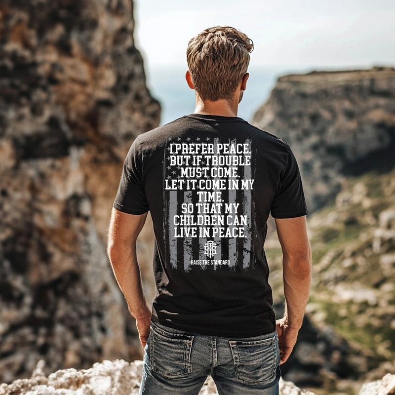 I Prefer Peace Fit Patriotic Statement Strength - Adult & Kids T-Shirts, Sweatshirts & Hoodies apparel design preview 1