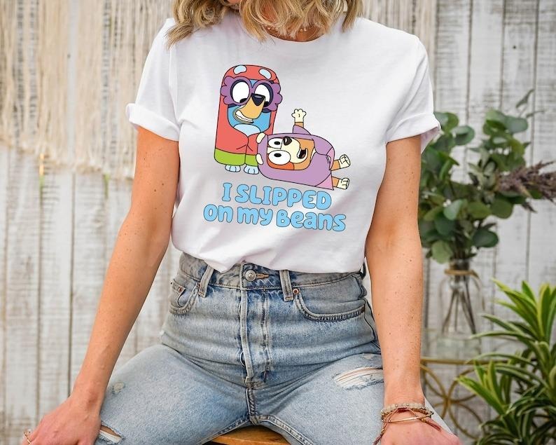 I Slipped My Beans Bluey Playing Grannies Bingo - Adult & Kids T-Shirts, Sweatshirts & Hoodies apparel design preview 1
