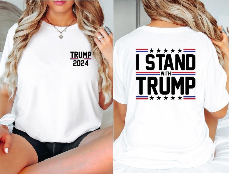 I Stand Trump Political Lovers Matching President - Adult & Kids T-Shirts, Sweatshirts & Hoodies apparel design preview 1