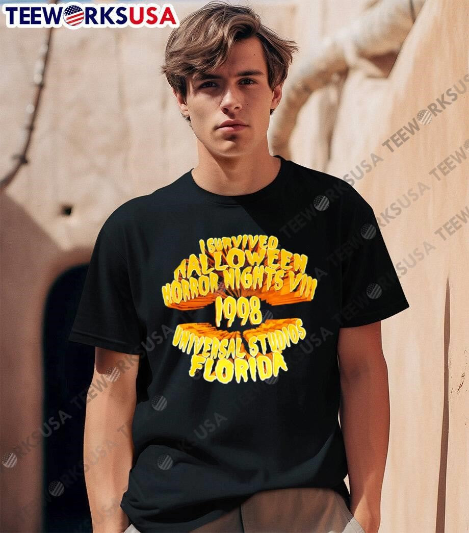I Survived Halloween Horror Nights VIII 1998 - Adult & Kids T-Shirts, Sweatshirts & Hoodies apparel design preview 1