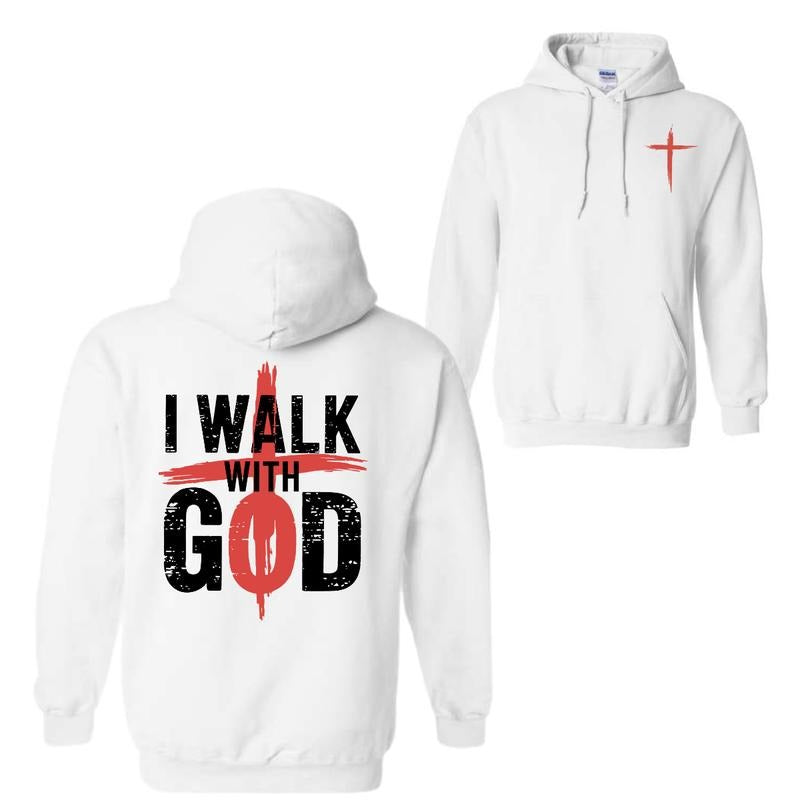 I Walk God 2 Sided Streetwear Fleece - Adult & Kids T-Shirts, Sweatshirts & Hoodies apparel design preview 1