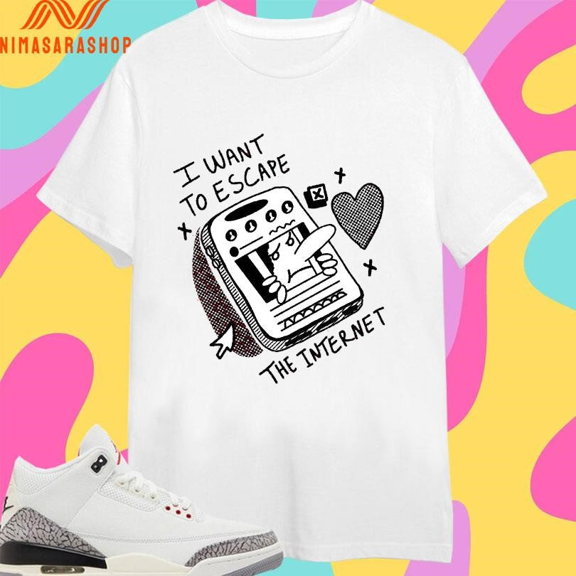 I Want To Escape The Internet - Adult & Kids T-Shirts, Sweatshirts & Hoodies apparel design preview 1