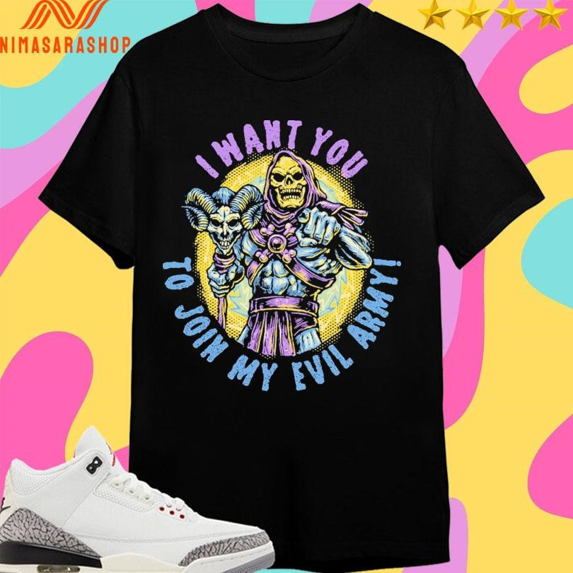I Want You To Join The Evil Army - Adult & Kids T-Shirts, Sweatshirts & Hoodies apparel design preview 1