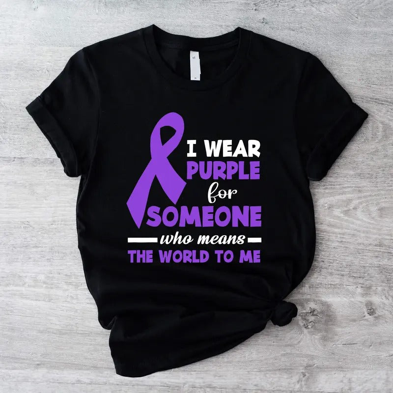 I Purple Someone Who Means Everything Me Epilepsy - Adult & Kids T-Shirts, Sweatshirts & Hoodies apparel design preview 1