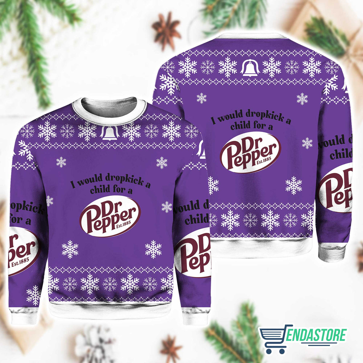I Would Dropkick A Child For A Dr Pepper 3D Ugly Christmas Sweater - Holiday Gift product image