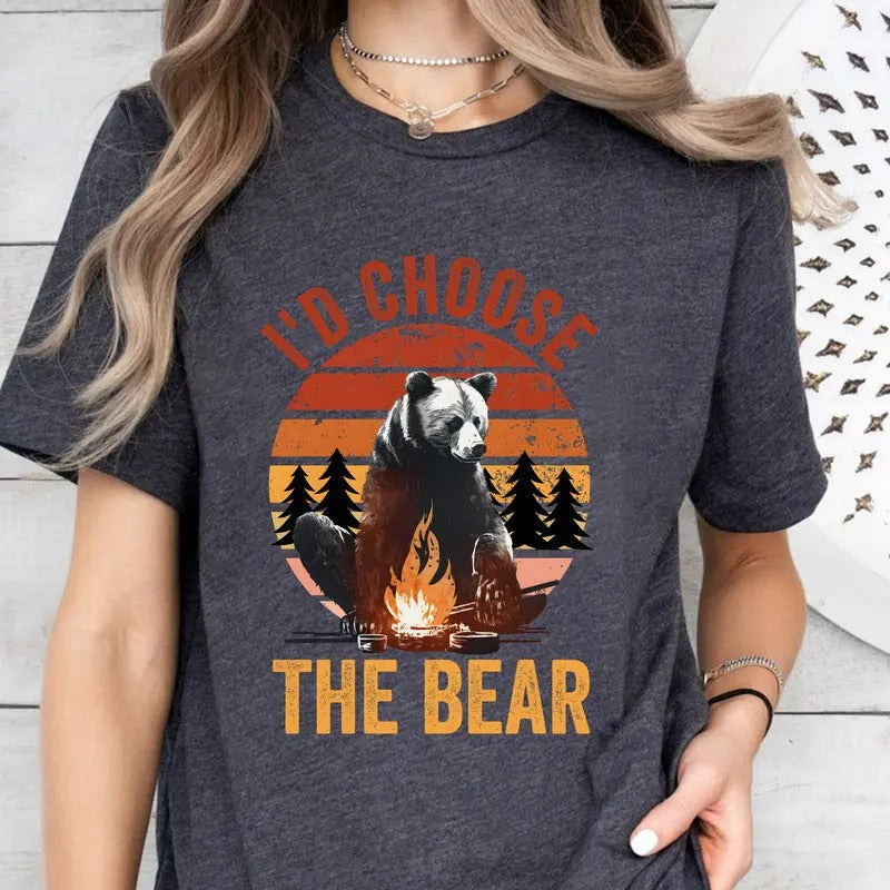 I'D Choose Bear Rights Vs Man Female Empowerment T - Adult & Kids T-Shirts, Sweatshirts & Hoodies apparel design preview 1