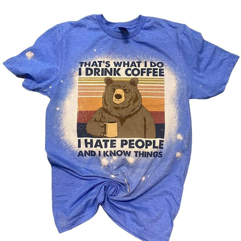 I Drink Coffee Know Things - Adult & Kids T-Shirts, Sweatshirts & Hoodies apparel design preview 1