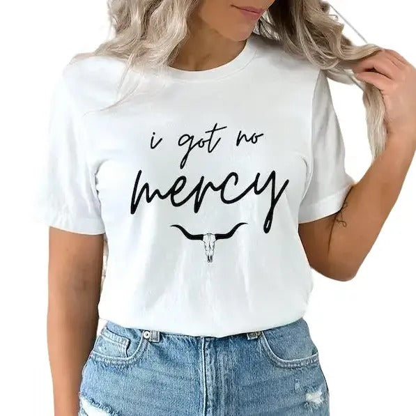I Got No Mercy Cowgirl Western Girl Cowgirls Dont Cry - Adult & Kids T-Shirts, Sweatshirts & Hoodies apparel design preview 1