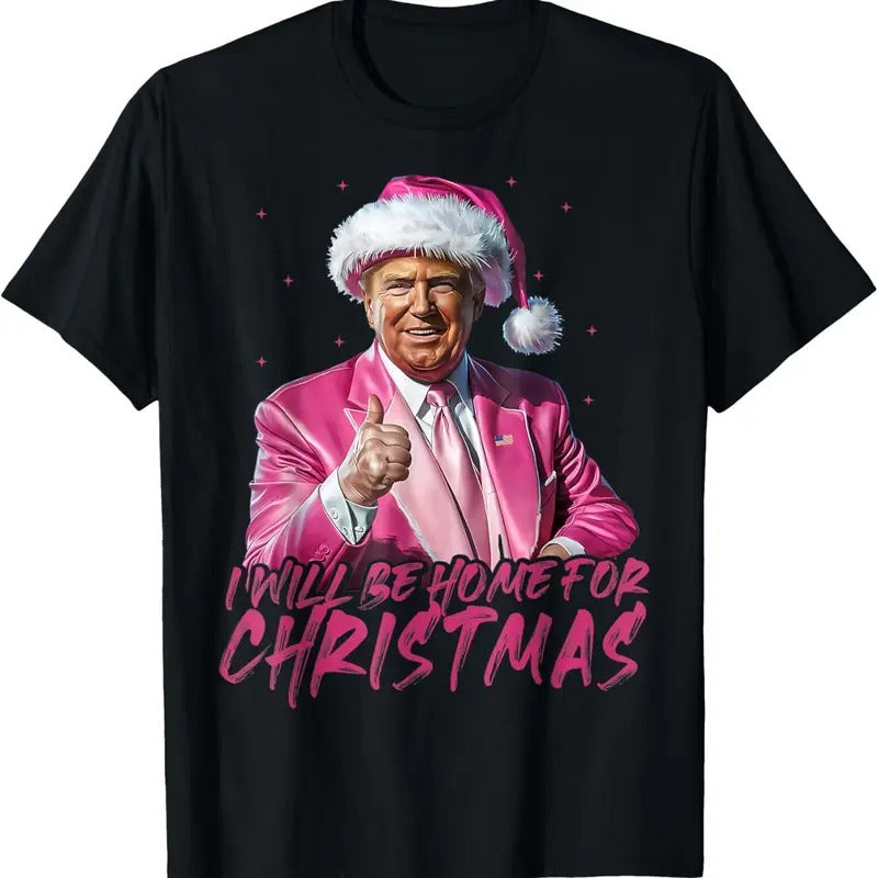 I'Ll Be Home Funny Santa Trump Xmas Pajamas - Adult & Kids T-Shirts, Sweatshirts & Hoodies apparel design preview 1