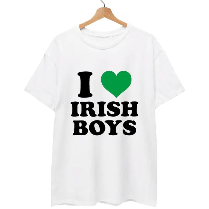 I Love Irish Baby Y2K St Paddy Patricks Day - Adult & Kids T-Shirts, Sweatshirts & Hoodies apparel design preview 1