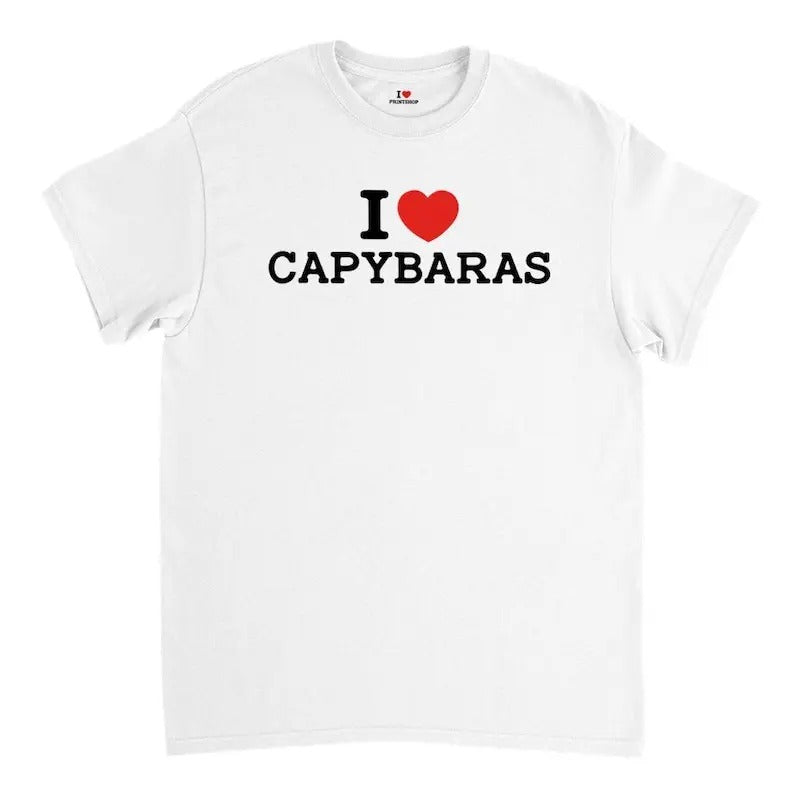 I Love Capybaras Him Her Menswear Cotton Classic - Adult & Kids T-Shirts, Sweatshirts & Hoodies apparel design preview 1
