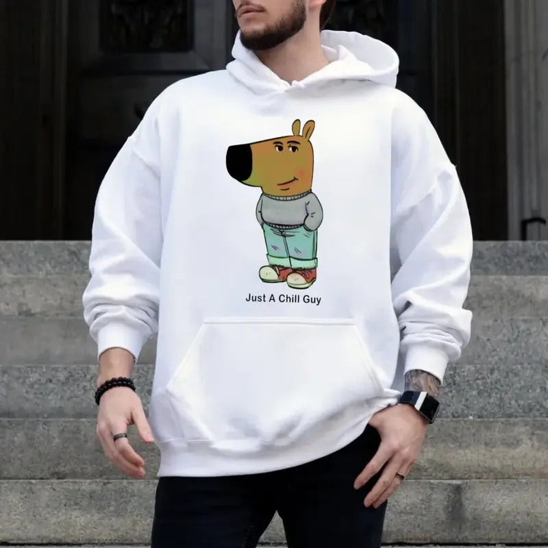 I'M Just Chill Guy Meme Viral Dog - Adult & Kids T-Shirts, Sweatshirts & Hoodies apparel design preview 1