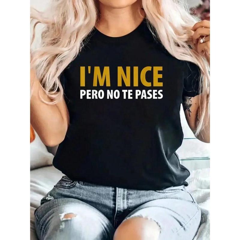 I'M Nice Pero No Te Pases Funny Saying Latina Print - Adult & Kids T-Shirts, Sweatshirts & Hoodies apparel design preview 1