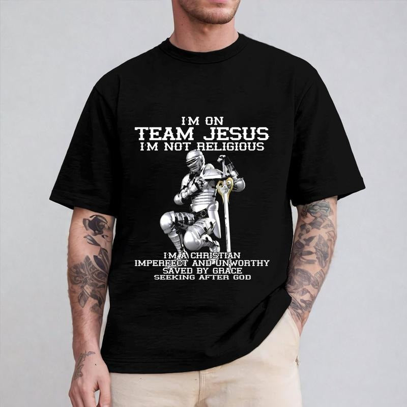 I'M Team Jesus Casual Crew Neck Short Sleeve Tops - Adult & Kids T-Shirts, Sweatshirts & Hoodies apparel design preview 1