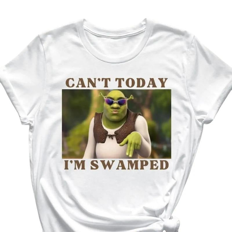 I'M Swamped Shrek Funny Sarcastic Cant Today Meme - Adult & Kids T-Shirts, Sweatshirts & Hoodies apparel design preview 1