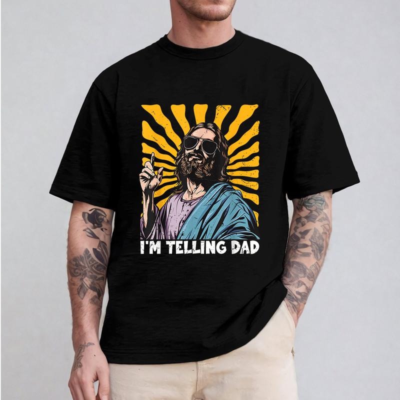 I'M Telling Dad Religious Christian Jesus Meme Pure - Adult & Kids T-Shirts, Sweatshirts & Hoodies apparel design preview 1