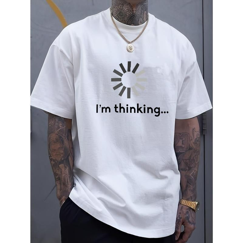 I'M Thinking Print Casual Short Sleeve Summer Made - Adult & Kids T-Shirts, Sweatshirts & Hoodies apparel design preview 1