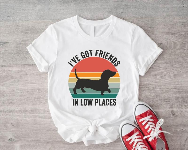 I'Ve Got Friends Low Places Funny Dog Saying Retro - Adult & Kids T-Shirts, Sweatshirts & Hoodies apparel design preview 1