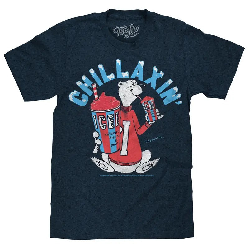 ICEE Chillaxin' Faded Logo Navy - Adult & Kids T-Shirts, Sweatshirts & Hoodies apparel design preview 1