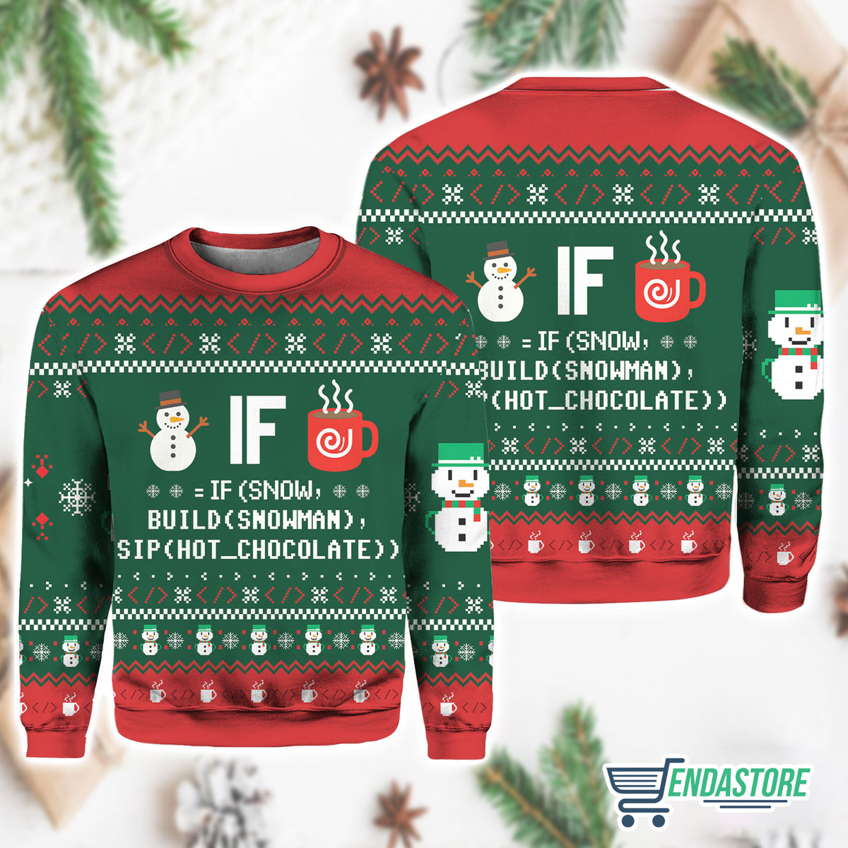IF Code 3D Ugly Christmas Sweater - Holiday Gift product image