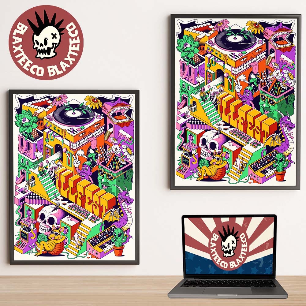 ILLfest 2026 Commemorative Poster In Austin Texas At - Adult & Kids T-Shirts, Sweatshirts & Hoodies apparel design preview 1