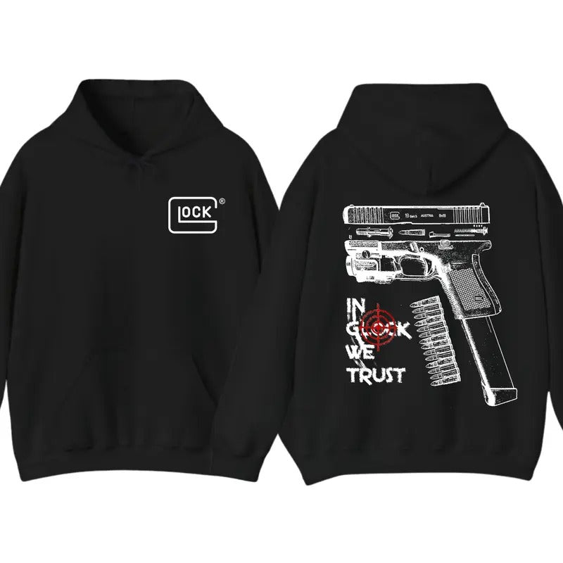 GLOCK WE TRUST Double Sided Fabric Menswear - Adult & Kids T-Shirts, Sweatshirts & Hoodies apparel design preview 1