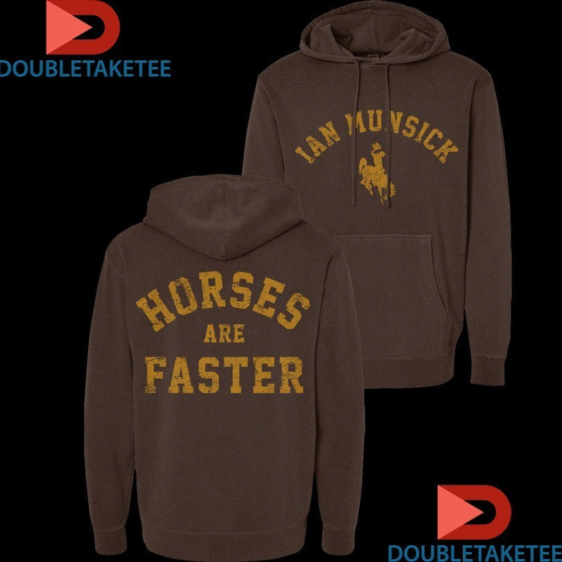 Ian Munsick Horses Are Faster Cowboy - Adult & Kids T-Shirts, Sweatshirts & Hoodies apparel design preview 1