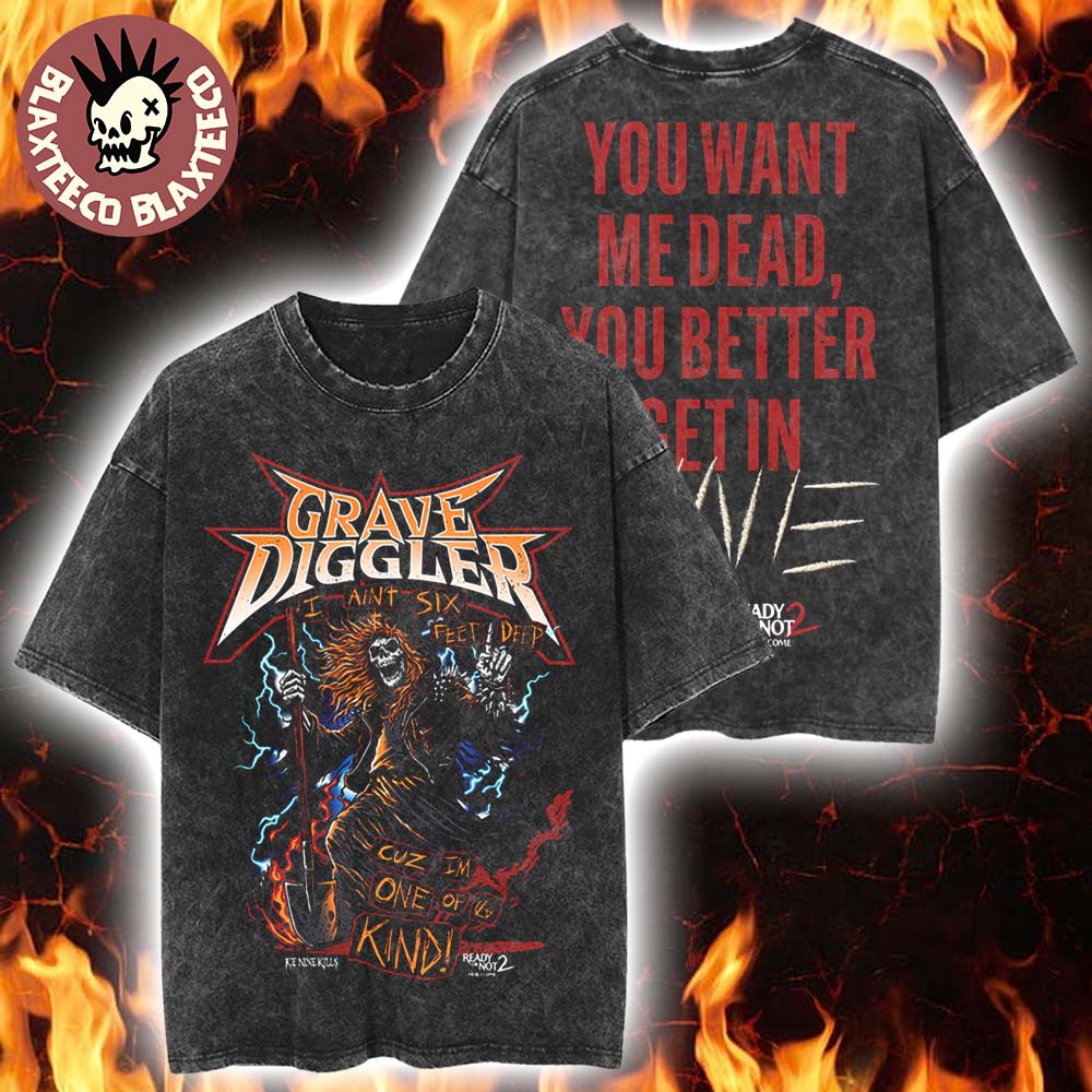 Ice Nine Kills Grave Diggler X Ready Or Not 2 Here I - Adult & Kids T-Shirts, Sweatshirts & Hoodies apparel design preview 1