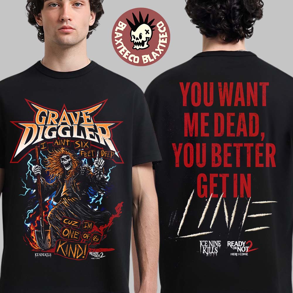 Ice Nine Kills Grave Diggler X Ready Or Not 2 Here I - Adult & Kids T-Shirts, Sweatshirts & Hoodies apparel design preview 1