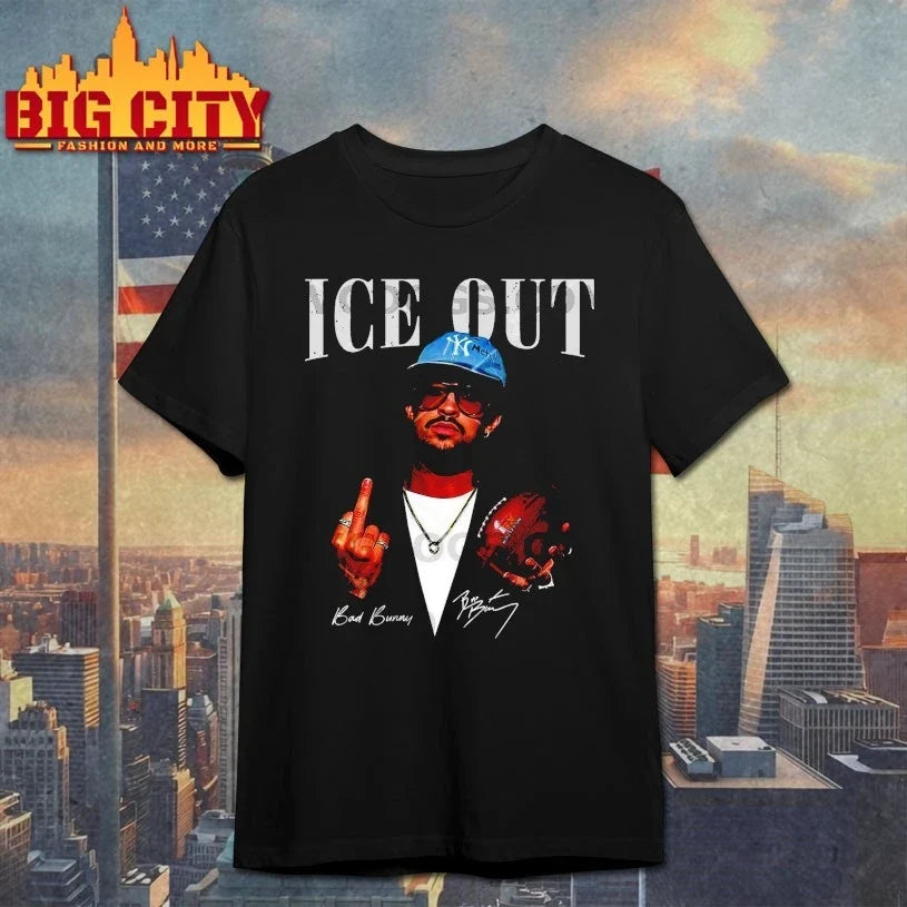 Ice Out Bad Bunny Middle Finger Football - Adult & Kids T-Shirts, Sweatshirts & Hoodies apparel design preview 1
