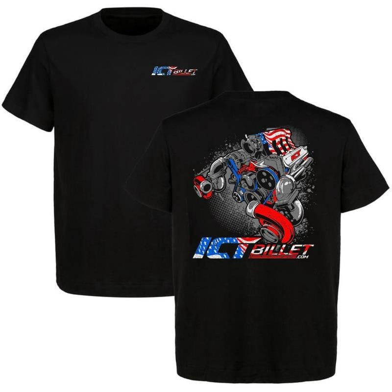 Ict Billet American Flag Cotton Menswear Car Parts - Adult & Kids T-Shirts, Sweatshirts & Hoodies apparel design preview 1
