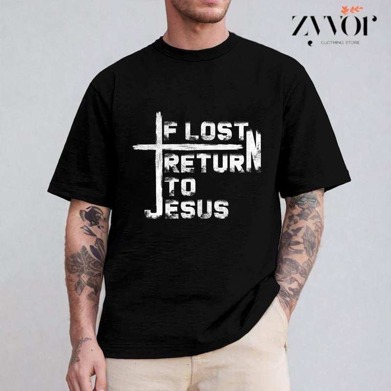 If Lost Return Jesus Casual Crew Neck Short Sleeve - Adult & Kids T-Shirts, Sweatshirts & Hoodies apparel design preview 1