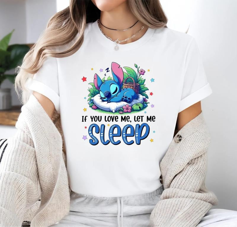 If You Love Me Let Sleep Cartoon Characters - Adult & Kids T-Shirts, Sweatshirts & Hoodies apparel design preview 1