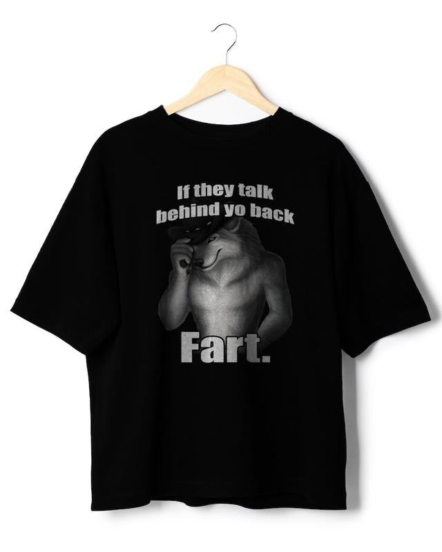 If They Talk Behind Yo Back Fart Sitting Wolf - Adult & Kids T-Shirts, Sweatshirts & Hoodies apparel design preview 1