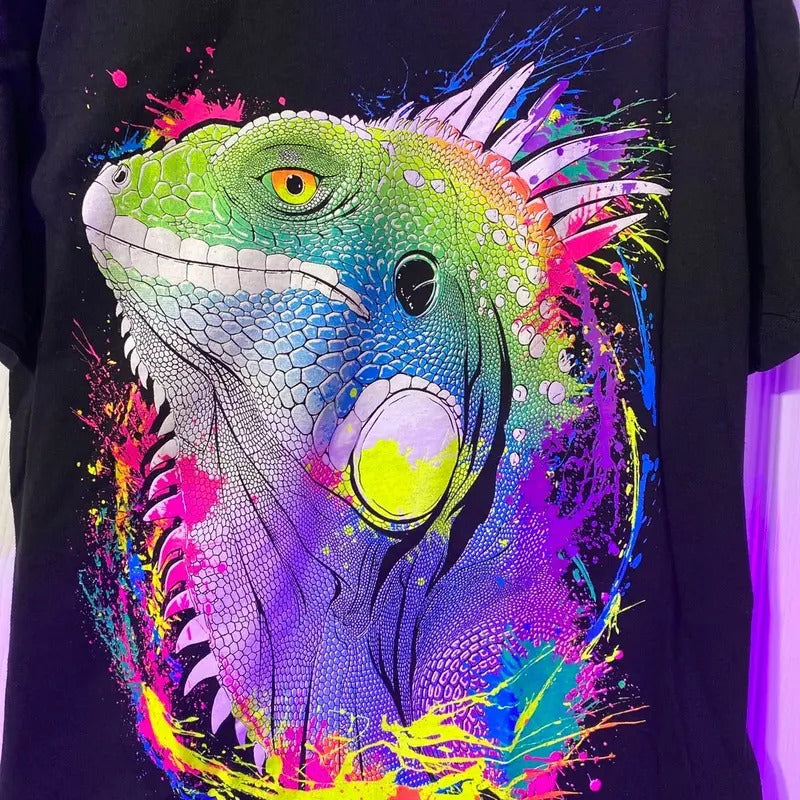 Iguana Black Cotton Casual - Adult & Kids T-Shirts, Sweatshirts & Hoodies apparel design preview 1