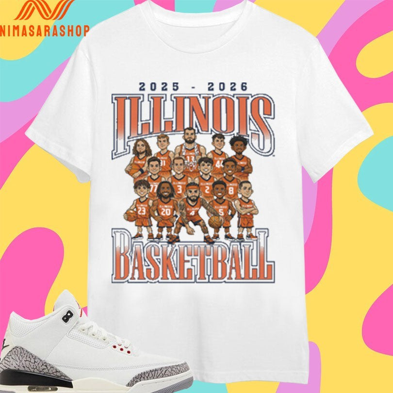 Illinois Fighting Illini Men’s Basketball Team - Adult & Kids T-Shirts, Sweatshirts & Hoodies apparel design preview 1