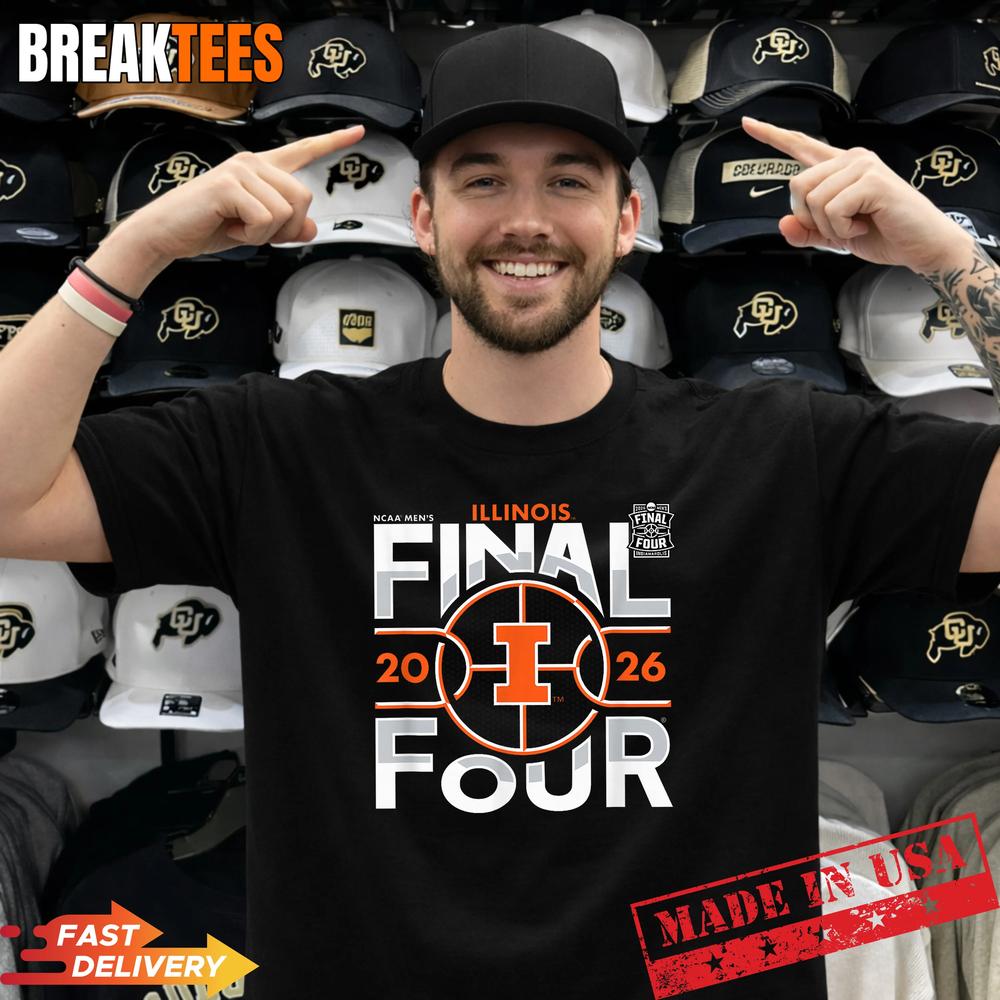 Illinois Illini Final Four 2026 Men's March Madness - Adult & Kids T-Shirts, Sweatshirts & Hoodies apparel design preview 1