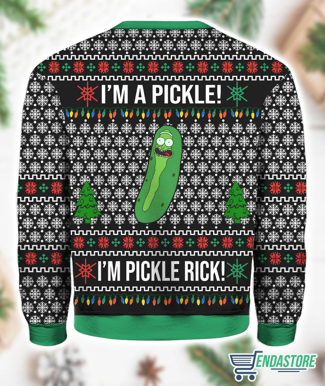 I’m A Pickle I’m Pickle Rick 3D Christmas Sweater - Holiday Gift product image 2