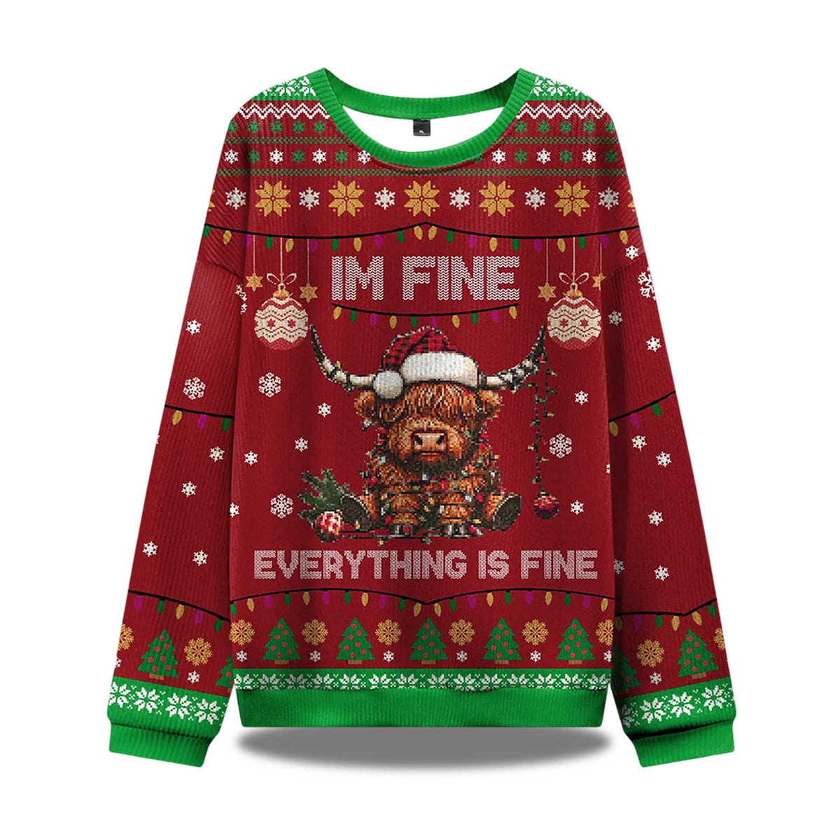 I’m Fine Everything Is Fine Ugly Christmas Sweater - Holiday Gift product image